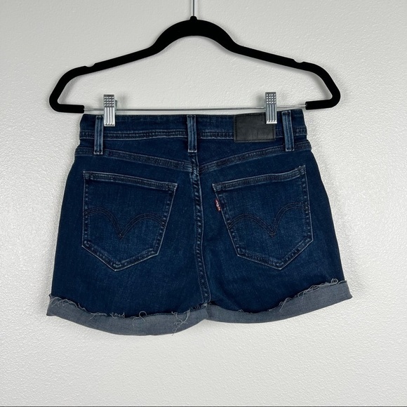 Levis 529 Curvy Bootcut DIY Shorts Blue 27 - Picture 3 of 4